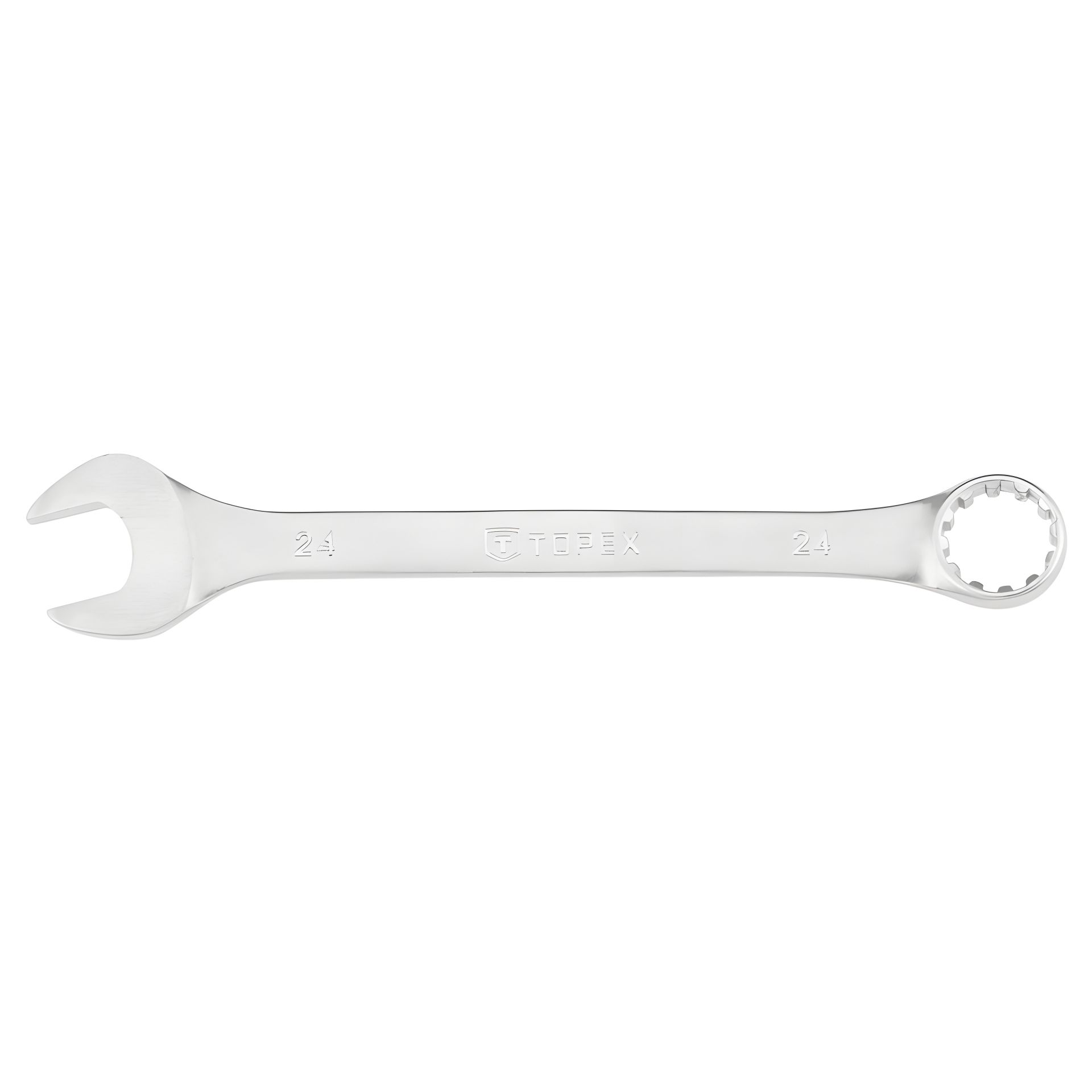 Комбінований ключ еліптичний 24 мм, сталь CrV, Topex 35D718 Комбінований ключ еліптичний 24 мм, сталь CrV, Topex 35D718