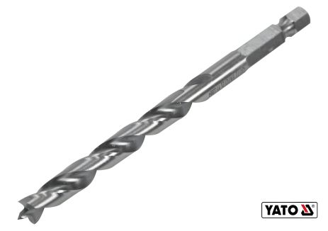 Спіральне свердло по дереву Ø7 x 90/55 мм HEX 1/4" HSS 4241 Yato YT-33864 Спіральне свердло по дереву Ø7 x 90/55 мм HEX 1/4" HSS 4241 Yato YT-33864