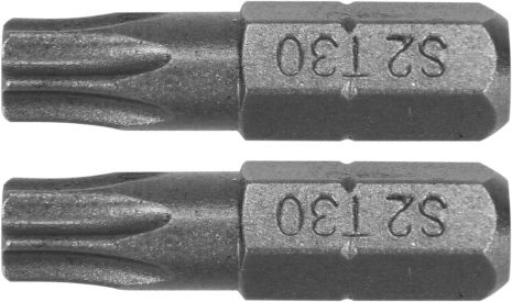 Насадка викруткова: TORX T30 x 25 мм, HEX 1/4, AISI S2, 2 шт Yato YT-77907