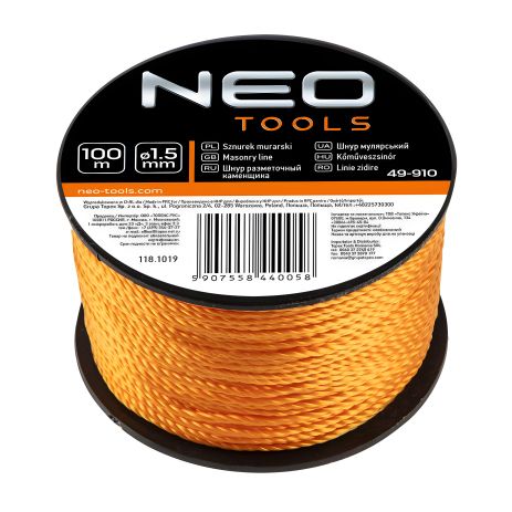 Разметочный шнур 100 м NEO 49-910 Разметочный шнур 100 м NEO 49-910