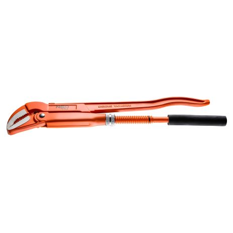Трубный ключ тип 45°, 330 мм, кованый, шлифованные и полированные губки NEO 02-126
