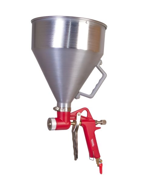 Пневмопістолет MASTERTOOL 81-8769 для нанесення штукатурки ХОПР 3 форсунки Ø 4/6/8 мм ВАЛБ 5000 мл 3-5 бар