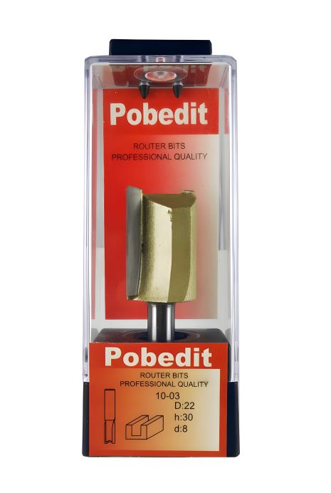 Пазовая прямая фреза D-22 мм, d-8 мм Pobedit P-1003-08-22 Пазовая прямая фреза D-22 мм, d-8 мм Pobedit P-1003-08-22