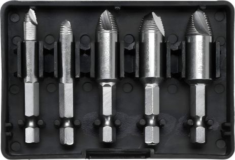Набор экстракторов для сломанных винтов HEX - 1/4" HSS 4241 5 шт. Yato YT-06035 Набор экстракторов для сломанных винтов HEX - 1/4" HSS 4241 5 шт. Yato YT-06035