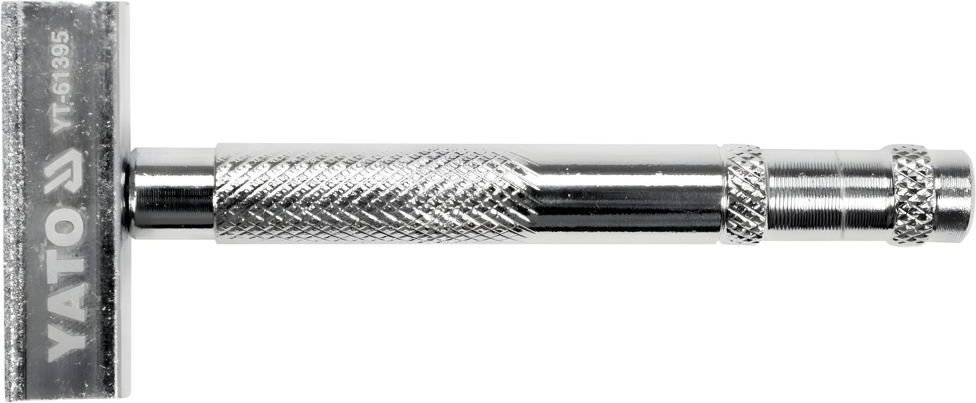 Алмазний брусок для вирівнювання абразивних дисків: 45.5 х 13 мм, металева ручка Yato YT-61395 Алмазний брусок для вирівнювання абразивних дисків: 45.5 х 13 мм, металева ручка Yato YT-61395