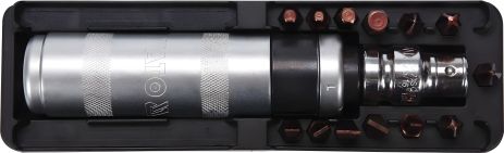 Поворотна ударно викрутка з бітами Yato YT-28015