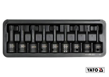 Набір ударних біт RIBE 1/2" 9 шт. Yato YT-10681 - IMPACT BIT SET