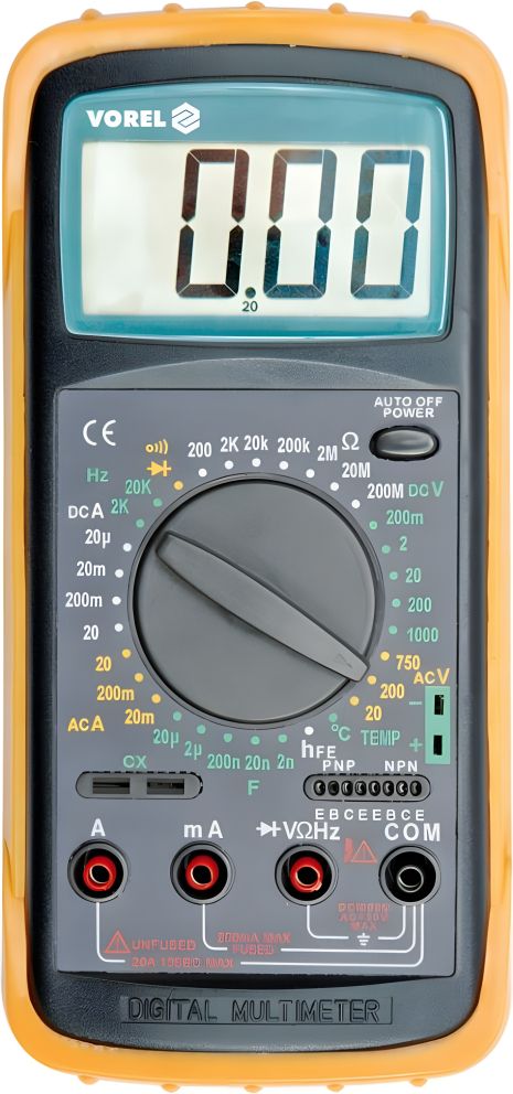 Універсальний цифровий мультиметр 1mA, 2,8V Vorel 81784 Універсальний цифровий мультиметр 1mA, 2,8V Vorel 81784