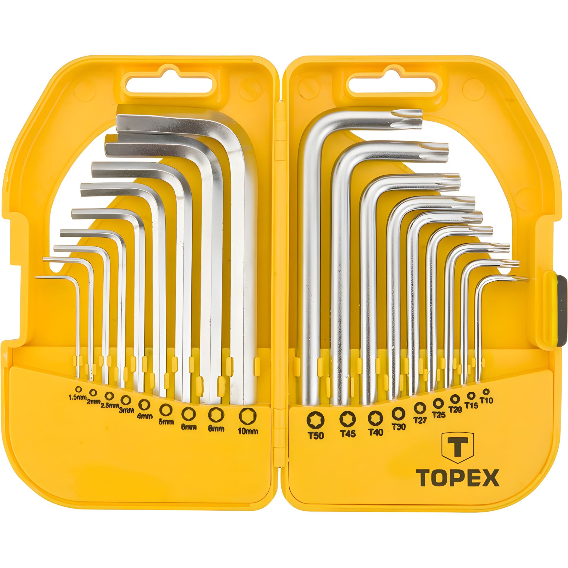 Набір шестигранних та Torx ключів 18 шт TOPEX 35D952 Набір шестигранних та Torx ключів 18 шт TOPEX 35D952