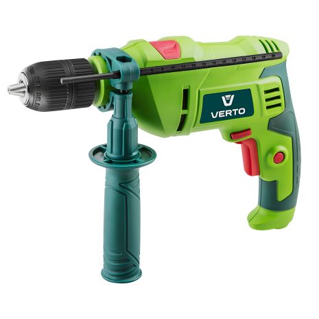 Ударная дрель 600 Вт с принадлежностями в чëмодане VERTO 50G539 Ударная дрель 600 Вт с принадлежностями в чëмодане VERTO 50G539