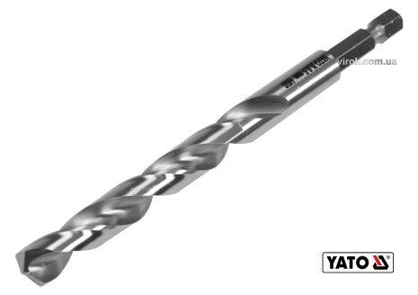 Металлическое сверло 9.5 x 125/81 мм HEX-1/4" HSS 6542 для нержавеющей стали Yato YT-44879