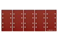 Шліфувальний папір з липучкою: 93 х 187 мм, Р80, YT-82230, 5 шт, YaTo YT-83802