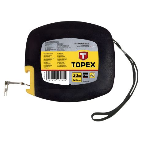 Стальная измерительная лента с крючком 20 м Topex 28C412