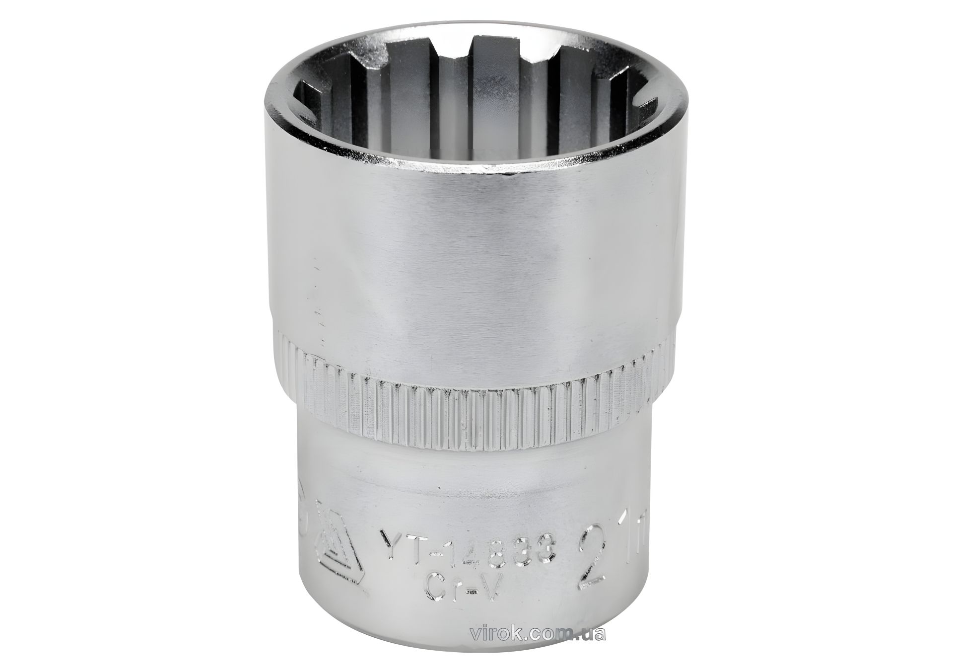 Spline головка 1/2", M21, L 38 мм, CrV, Vorel YT-14833 Spline головка 1/2", M21, L 38 мм, CrV, Vorel YT-14833