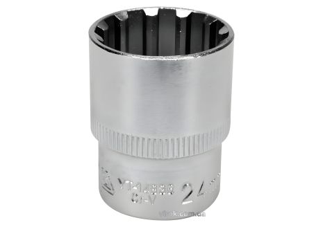 Торцевая головка "Spline", квадрат 1/2", M24, YaTo YT-14836