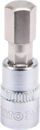 Головка торцева з квадратом 1/4" і 6-гранною насадкою M8, l=37 мм Yato YT-04375