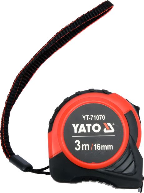 Металлическая рулетка Yato YT-71070, 3 м x 16 мм с нейлоновым покрытием