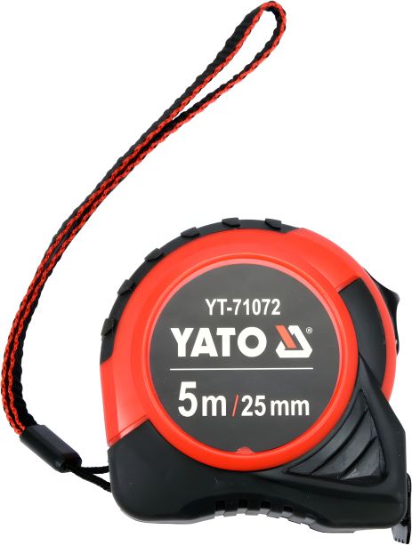 Рулетка 5 м x 25 мм з нейлоновим покриттям, Yato YT-71072
