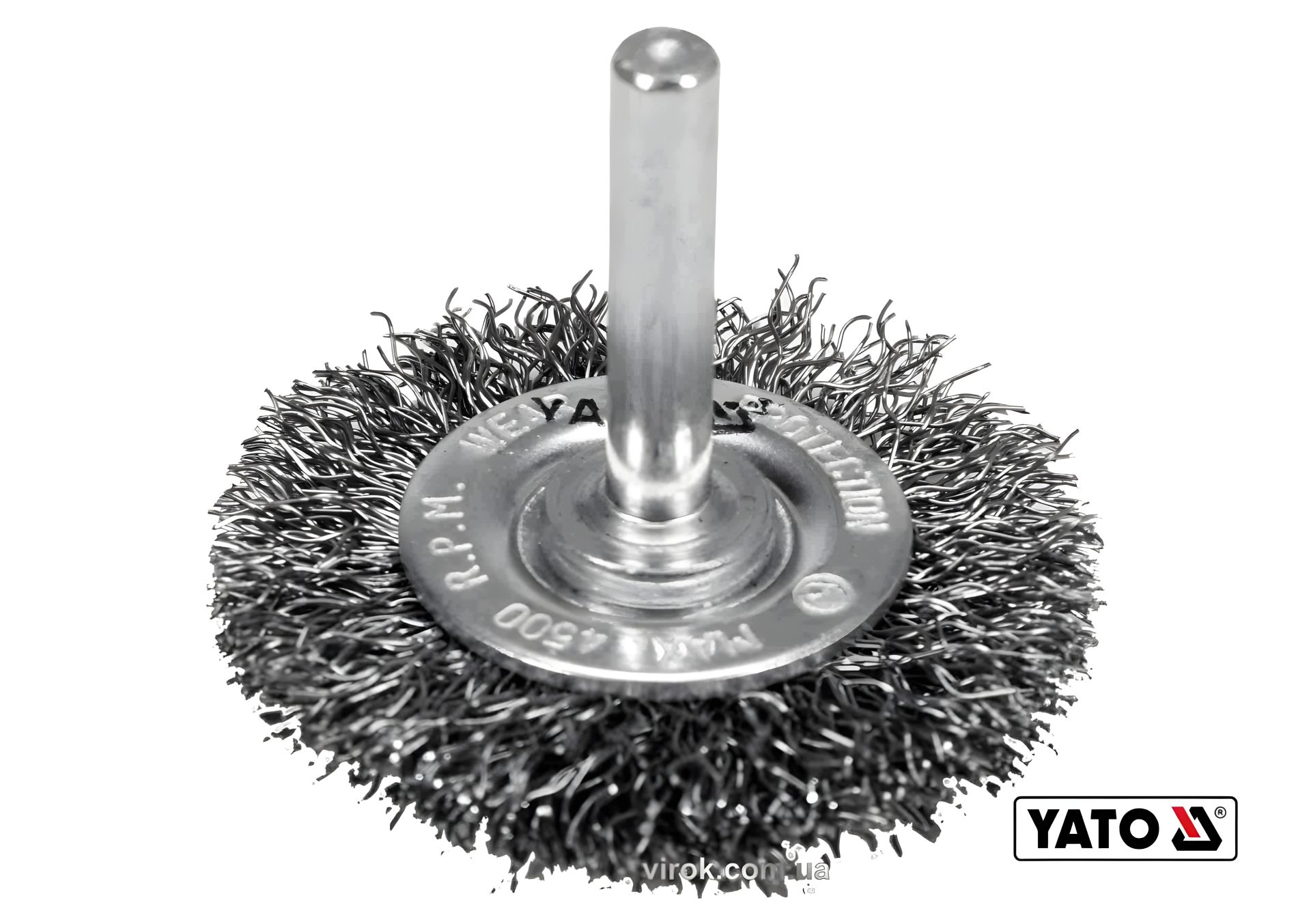 Металлическая проволочная щетка для дрели 50мм Yato YT-47565 Металлическая проволочная щетка для дрели 50мм Yato YT-47565