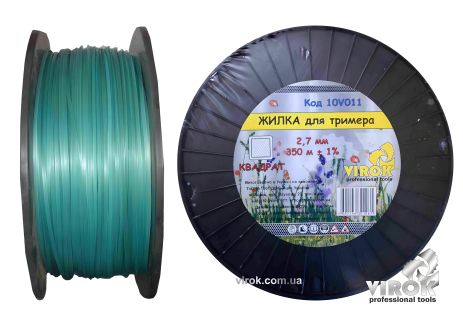Триммерная леска "КВАДРАТ" TM 2.7 мм x 350 м VIROK 10V011 Триммерная леска "КВАДРАТ" TM 2.7 мм x 350 м VIROK 10V011