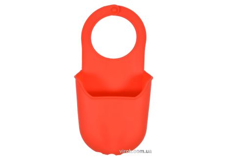 Подвесной силиконовый органайзер для губки красный FALA 200 х 100 мм Vorel 74787