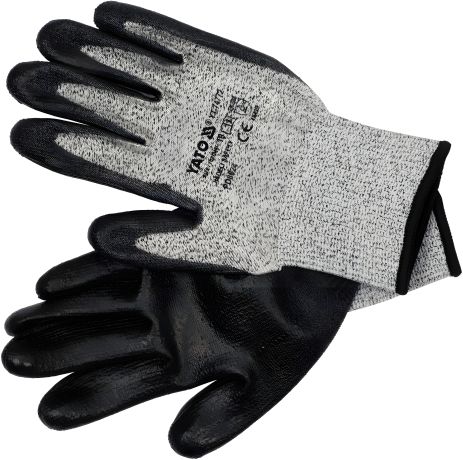 Перчатки защитные полиэтиленовые (HPPE) черные, размер 10 Yato YT-74772