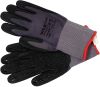 Черн-серые рабочие перчатки нейлоновые с покрытием вспененным нитрилом, размер 8, Yato YT-74757