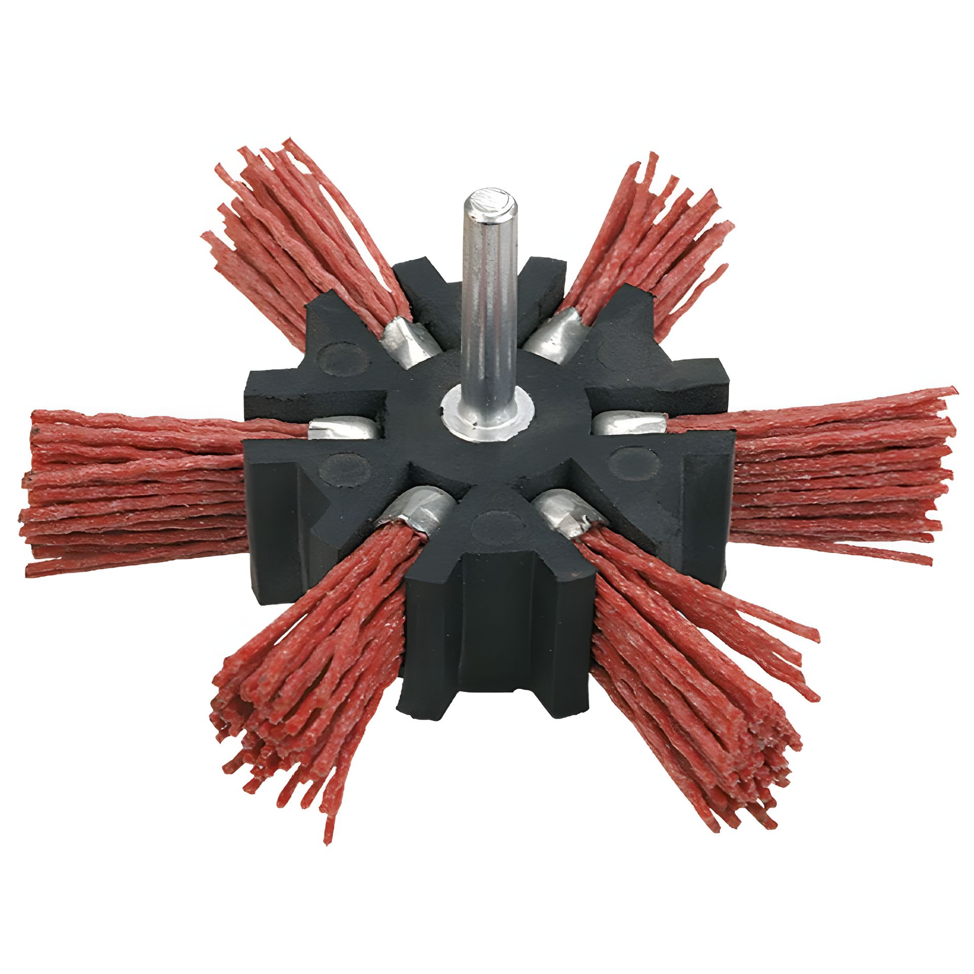 Шліфувальна щітка 100 мм кістева з хвостовиком, нейлонова Verto 62H720 Шліфувальна щітка 100 мм кістева з хвостовиком, нейлонова Verto 62H720