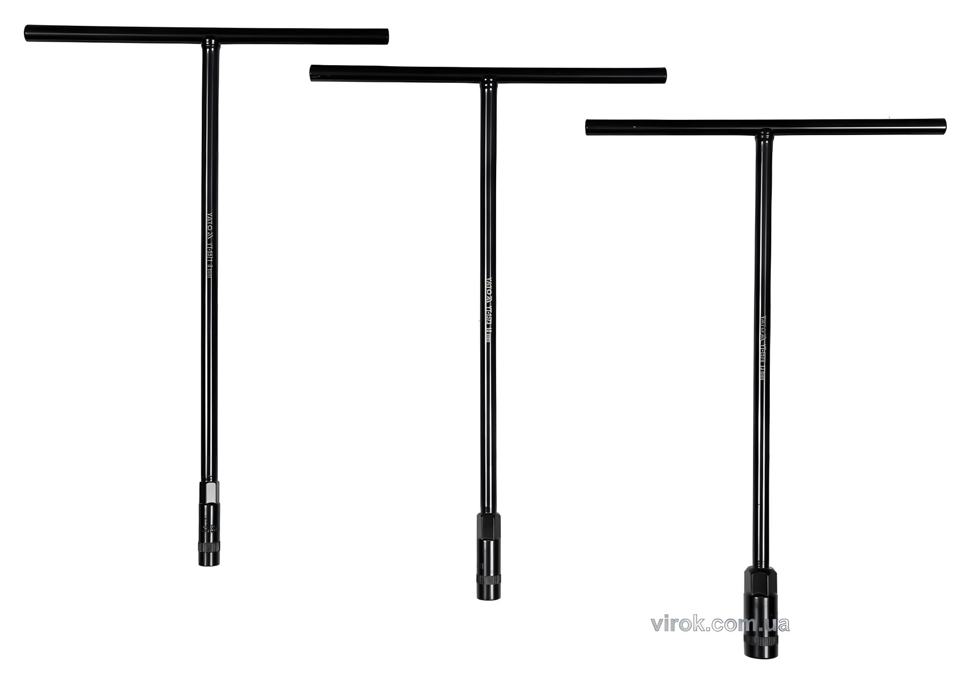 Т-подібні торцеві ключі: 8-10-13 мм, l=300 мм, CrV, 3 шт. Yato Т-подібні торцеві ключі: 8-10-13 мм, l=300 мм, CrV, 3 шт. Yato