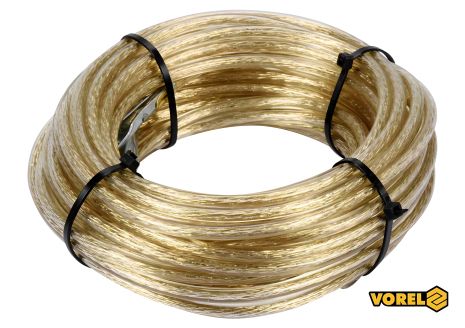 Трос стальной с наконечниками для пломб Ø6 мм x 15 м, Vorel 85000