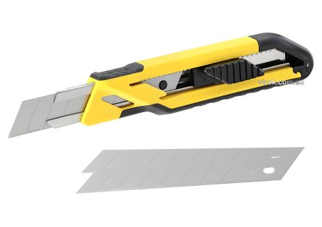 Ніж "Comfort" Stanley STHT10266-0 з висувним лезом 18 мм, з відломними сегментами, 3 леза [Блістер]