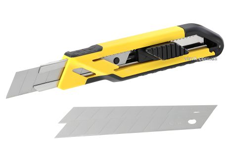 Ніж "Comfort" Stanley STHT10266-0 з висувним лезом 18 мм, з відломними сегментами, 3 леза [Блістер]