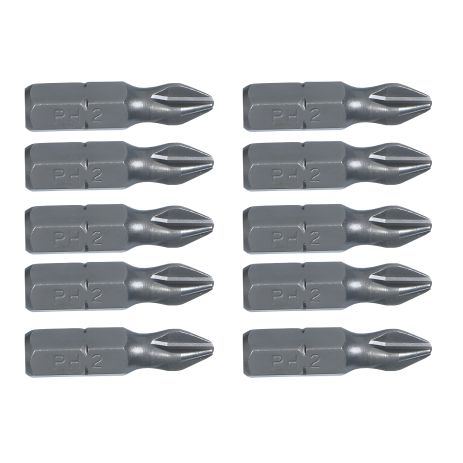 Сменные биты PH2 x 25 мм, 10 шт., 1/4, сталь CrV Topex 39D314 Сменные биты PH2 x 25 мм, 10 шт., 1/4, сталь CrV Topex 39D314
