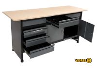 Стол для мастерской с 6 ящиками Vorel 58456