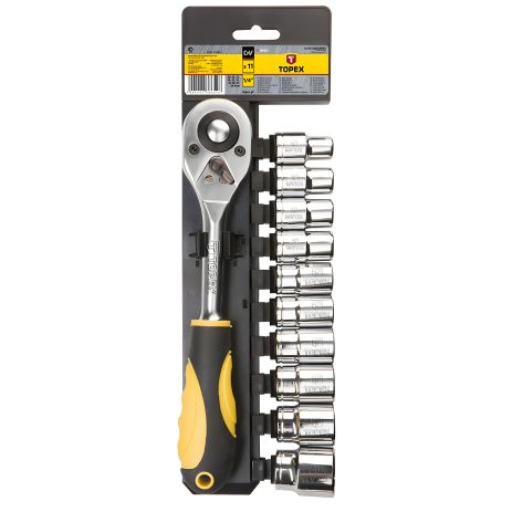 Набір інструментів 1/4" 11 шт. TOPEX 38D652
