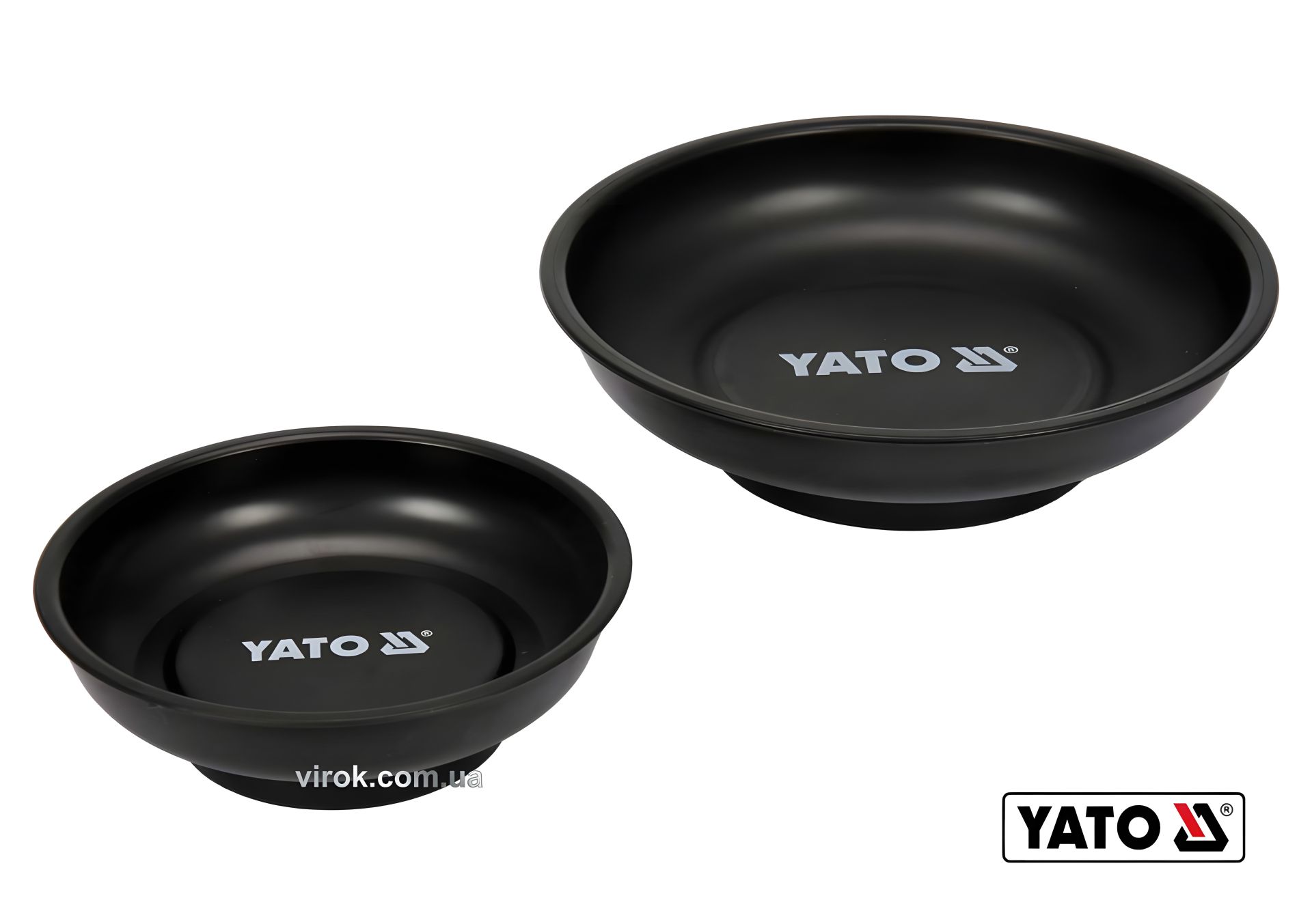 Магнітні міски круглі Ø= 150 та 108 мм, 2 шт YaTo YT-08302 Магнітні міски круглі Ø= 150 та 108 мм, 2 шт YaTo YT-08302