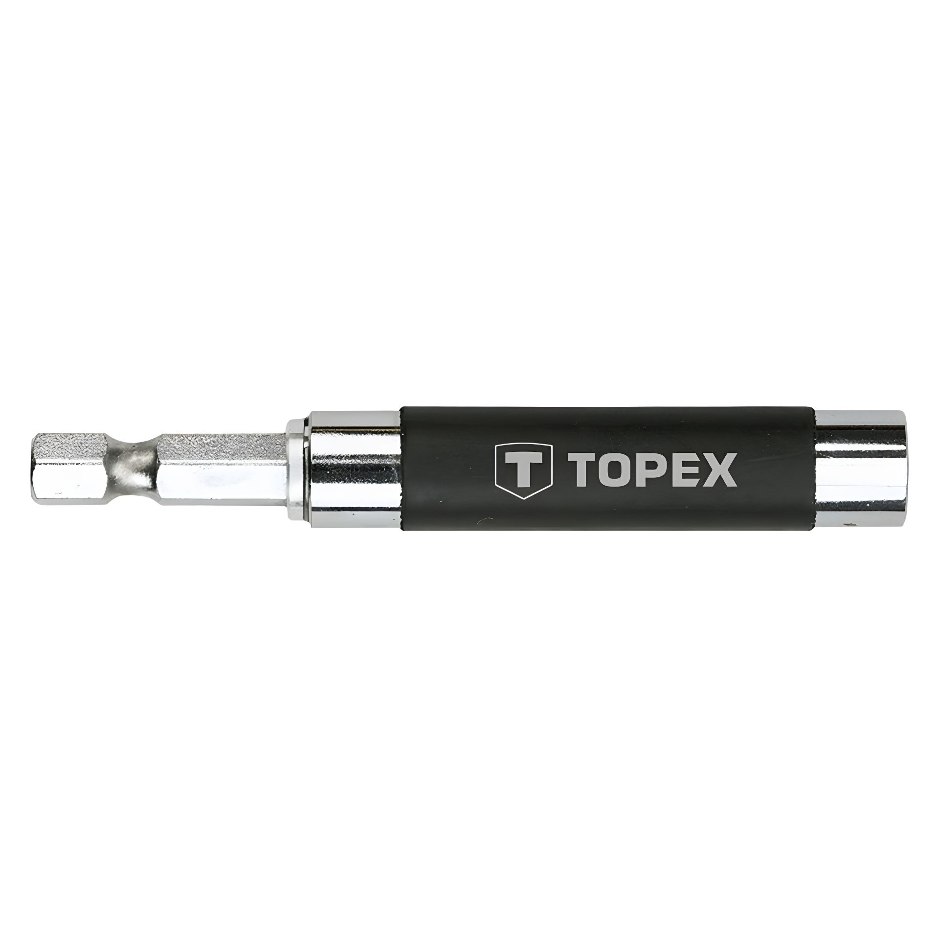 Магнитный держатель для наконечников, 1/4, 80 мм, с направляющей Topex 39D341 Магнитный держатель для наконечников, 1/4, 80 мм, с направляющей Topex 39D341