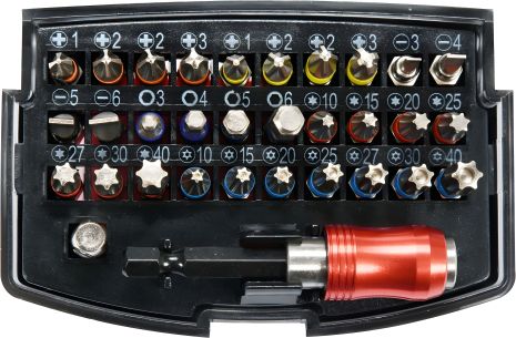 Комплект отверточных насадок с держателем 1/4" Yato YT-04622, 32 шт.