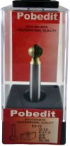 Шарообразная фреза по дереву D-12 мм, R-6 мм, d-8 мм Pobedit P-1010-08-06