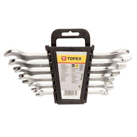 Двосторонні ключі ріжкові 6 од., сталь CrV Topex 35D655