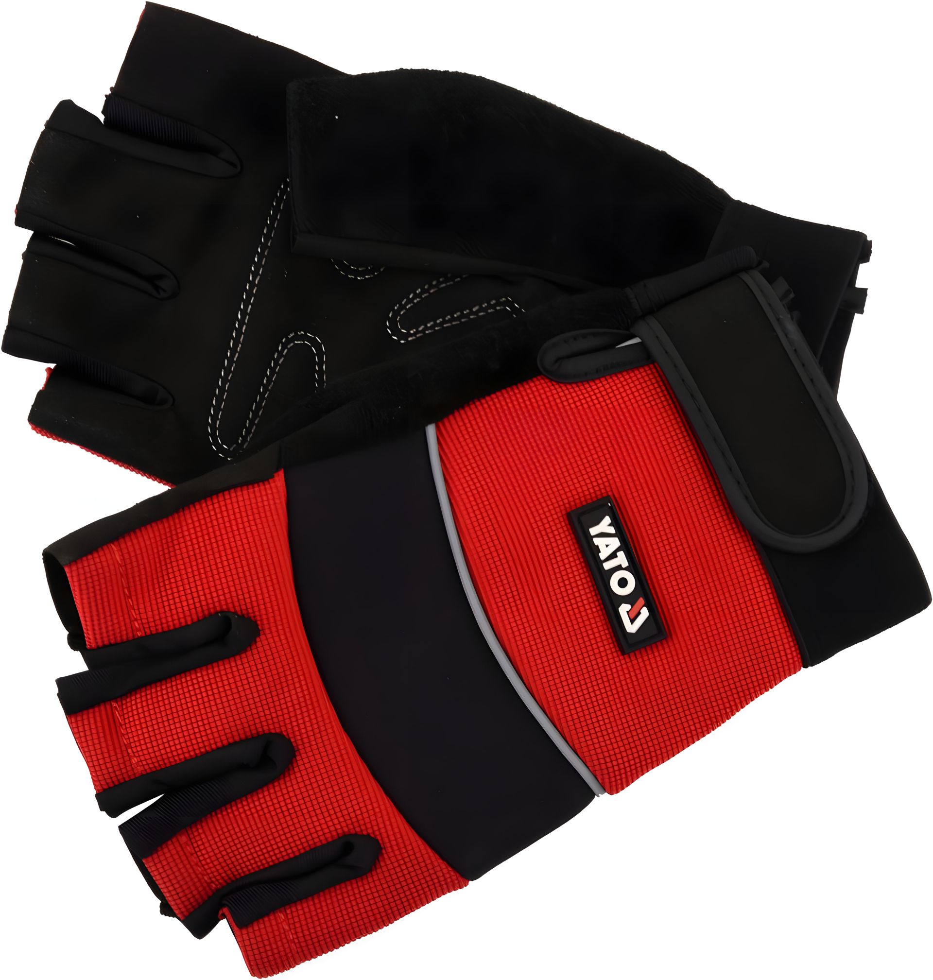 Робочі рукавички з відкритими пальцями штучна шкіра синтетика розмір 9 Yato YT-74661 Робочі рукавички з відкритими пальцями штучна шкіра синтетика розмір 9 Yato YT-74661