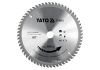 Деревний пильний диск: 190x20x2.2x1.5 мм, 60 зубів, RP M до 8500 1/хв YaTo YT-60636