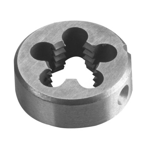 Плашка М8, 25 x 9 мм, вольфрамова сталь, пластиковий контейнер, DIN233 Topex 14A308