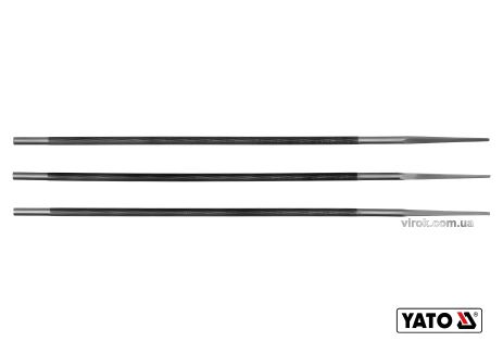 Напилки Yato YT-85027 для заточування ланок відрізних ланцюгів Ø4.8 x 250 мм 3 шт