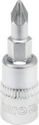 Торцевая головка с отверточной насадкой Pozidriv 1/4" PZ1 37 мм Yato YT-04417