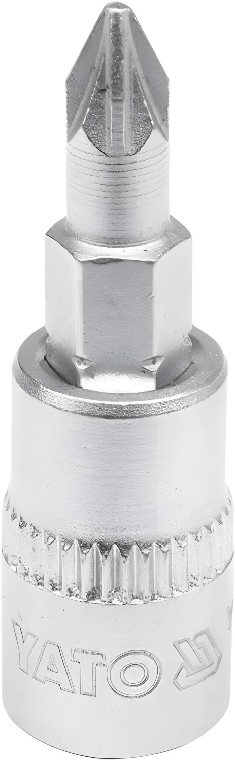 Торцева головка з викрутковою насадкою Pozidriv 1/4" PZ1 37 мм, Yato YT-04417