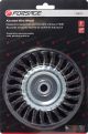 Стальная витая кордщетка дисковая для УШМ 100мм, в блистере ROCKFORCE F-BWF104 Стальная витая кордщетка дисковая для УШМ 100мм, в блистере ROCKFORCE F-BWF104