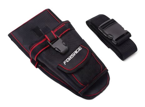 Поясна сумка для інструментів типу "кобура" (дві кишені + комірки для біт) Forsage WMC TOOLS F-02R063