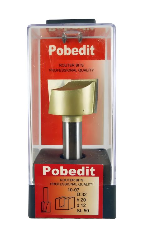 Пряма фреза пазова D-32 мм, d-12 мм Pobedit P-1007-12-32