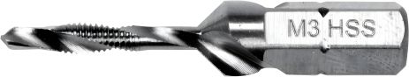 Свердло-мітчик M3 x 0.5 x 36/5 мм HSS М2 HEX-1/4" Yato YT-44840